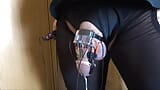 Estim - cum milking in chastity snapshot 9