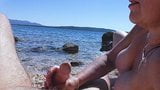 blowjob on public  beach Croatia snapshot 1