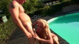 Anal sex by the swimming pool snapshot 13