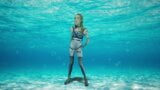 Lingerie babe danst onder water terwijl ze over haar clit wrijft snapshot 9