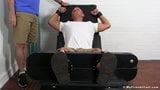 Handsome Austin Andrews bound and tickled by feet fetishists snapshot 1