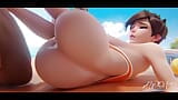 Tracer Fucked In Her Asshole And Filled With Cum On The Beach snapshot 6