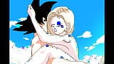 Goku dientot habis-habisan di nomor 18, footjob, dragon ball snapshot 2