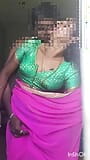 Tamilische halb-sari kuschelt in erotisch snapshot 4