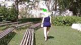 Flashing park- skirt woman. snapshot 7