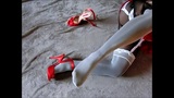 Red heels Layered white stockings and pantyhose (chastity) snapshot 7