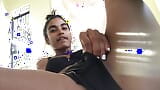 Mama Rica pulls her vagina sideways in her black boxer shorts snapshot 4