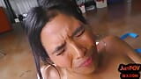 POV Asian MILF sucks and rides cock after yoga exercise snapshot 20