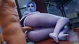 Widowmaker (Overwatch) - fille bleue avec de grosses bites - hentai 3D, anime, bandes dessinées porno 3D, animation sexuelle, règle 34, 60 fps snapshot 13