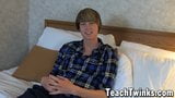 Interviewed twink Elijah White cums while riding dildo solo snapshot 3