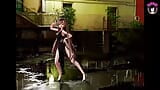 Bingtang - Sexy Black Dress Dancing With Rain snapshot 4