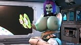 Hot Alien Chick Uses A Ship's Control Panel To Expand Her Tremendous Tits snapshot 4