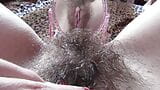 Closeup hairy pussy play with mirror and big clit snapshot 1