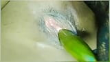 Éjaculation avec baise avec un concombre snapshot 2