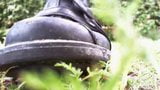 Superb crushing video in a public garden getting trampled snapshot 6