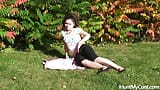 I hunt my cunt - Ukrainian maid Viktoria wanks her perfect pussy in the garden snapshot 4