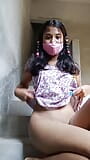 Linda muñeca para bebé, una chica adolescente escondiéndose de la familia y masturbándose, coño mojado y auto placer snapshot 7