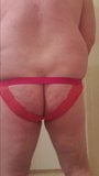 Getting hard in red crotchless panties snapshot 5