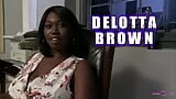 Revealing her massive tits in the office leads to Delotta Brown riding his white cock snapshot 1