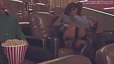Dobermanstudio - Linda no cinema, saborosa bunda infiel engolindo enorme pau preto na frente de seu namorado corno snapshot 7