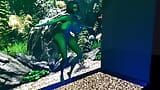 Het Alien Chick's Squishy Tuttar och röv flyter bra i akvariet snapshot 13