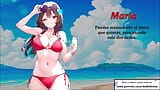 Spanish hentai JOI. 3 friends want masturbate you on the beach. snapshot 10