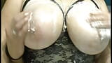 milknhoney7 - busty model gets milk, oil and sperm shots on her tremendous melons snapshot 14