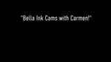 La milf Carmen Valentina e la magra Bella Ink vengono in uno spettacolo di cam! snapshot 1
