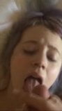 Shooting cum on her face and in her mouth snapshot 2