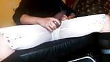 Bílé spandex bílé spodní kalhotky snapshot 15