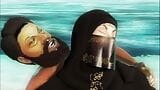 Fetter Araber mit dicken Titten und Arsch in einer Burka snapshot 2