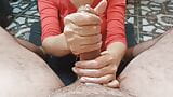 hands are magical, and he plays with the milk between his fingers snapshot 9