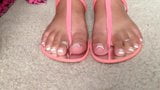 Amazingly sexy feet and soles, in pink sandals :) snapshot 2