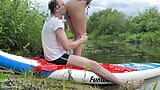 Brunette Gives Guy to Lick Her Ass, Sucks Cock and Fucks Cancer in Nature - Real Outdoor Sex snapshot 1