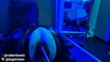 Latex Rubber Pup Machine Fucked in Chastity snapshot 5