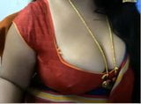 Sexy Telugu aunty boobs on cam with boyfriend snapshot 9