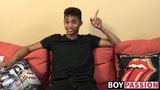 Black young man gives an interview and stimulates himself snapshot 8