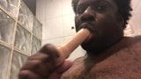 Dick sucking a transgender sex toy in the shower snapshot 10