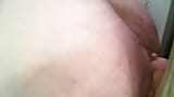closeup of my gaping and widened asshole taking a fat and huge dildo snapshot 10