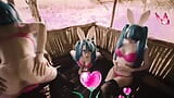 Stunning cosplayergirl gets banged bareback in jungle tree house, MIKU IN WONDERLAND snapshot 6