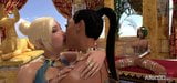 Lesbian futanari threesome adventure animation in Egypt snapshot 13