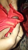 Satin saree pleasure by GF snapshot 2