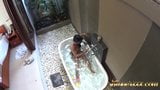 HIDDEN CAM - HOT BLACK SLUT FUCKED IN BATHTUB - BTS snapshot 2