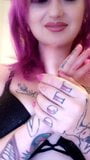 SPH Pinky Stroking from Tattooed Girl snapshot 1