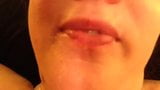 Close-up cum in mouth and swallow snapshot 10