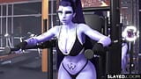 Widowmaker baisée par une grosse bite dans une salle de sport snapshot 1