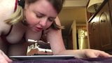 Fat slut gets horny by eating cake like a dirty pig! snapshot 4