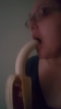 BBW OwnedSlut gags on banana snapshot 1