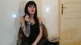 Sexy Goth Domina raucht pt2 hd snapshot 8