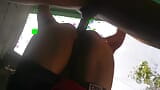 FUCKED BEHIND THE HOUSE! STEPBROTHER FUCKS HIS LITTLE SISTER'S ASS snapshot 16